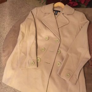 NY&Co. Tan Pea Coat Size 10